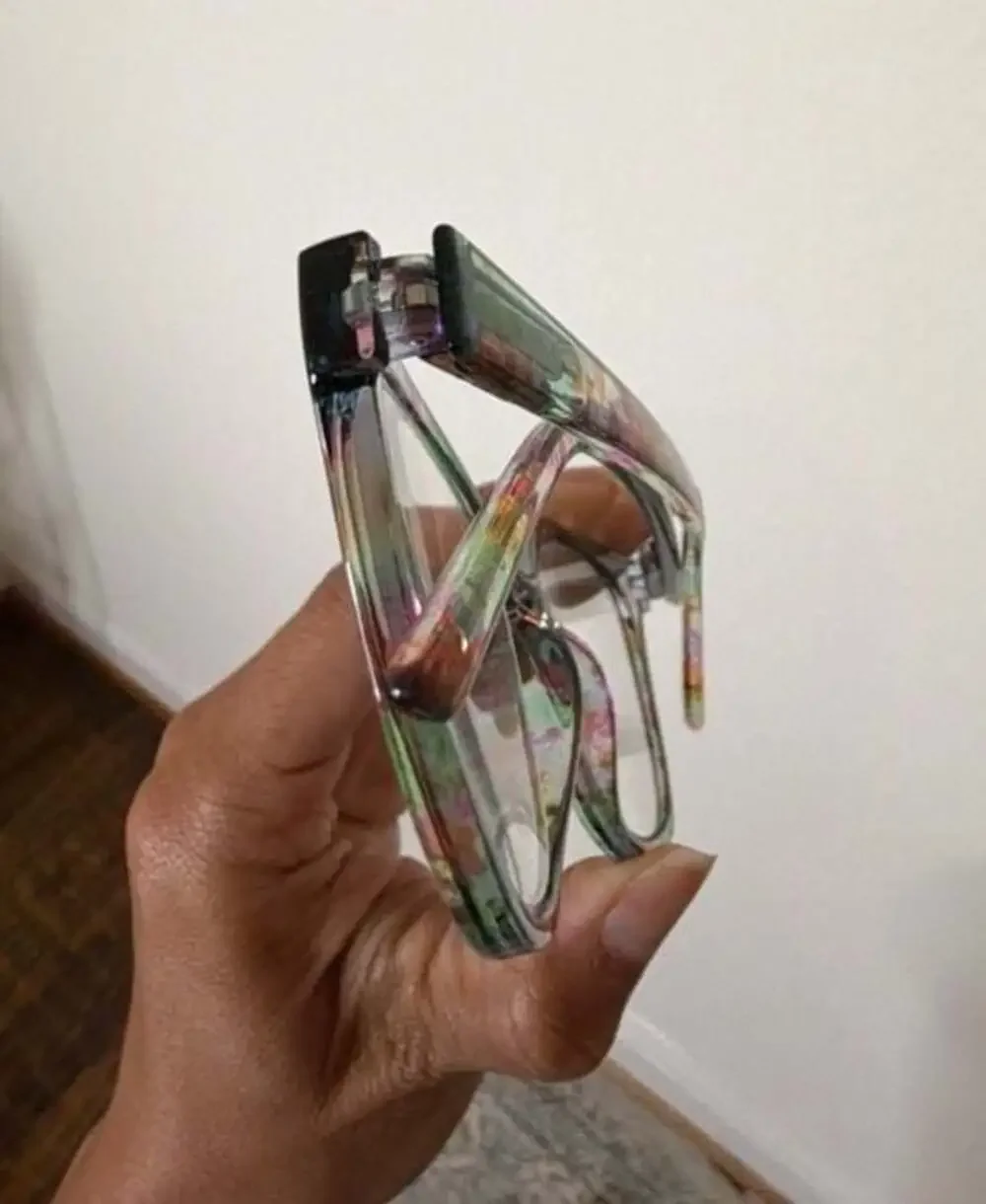 Multi-Color Floral Print Acetate Eyeglasses only Frames